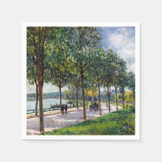 Serviette En Papier Alfred Sisley - Allée des châtaigniers (Devant)