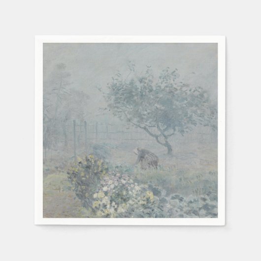 Serviette En Papier Alfred Sisley - Fog, Voisins (Devant)