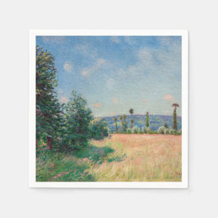 Serviette En Papier Alfred Sisley - Les prairies de Sahurs au soleil d