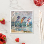 Serviette En Papier Alfred Sisley - Regatta à Molesey (En situation)