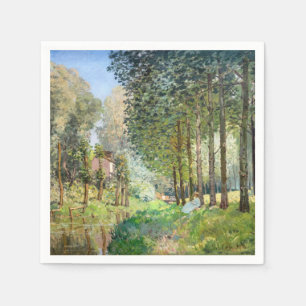 Serviette En Papier Alfred Sisley - Repos au bord du ruisseau
