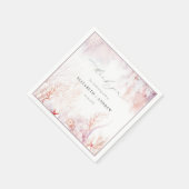 Serviette En Papier Algues sous-marines | Mariage aquarelle coquillage (Coin)