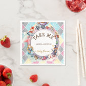 Serviette En Papier Alice au baby shower des merveilles (En situation)