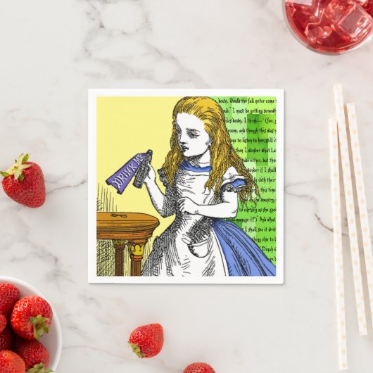 Serviette En Papier Alice au pays des merveilles (En situation)