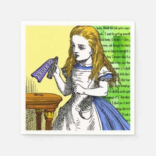 Serviette En Papier Alice au pays des merveilles (Devant)