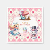 Serviette En Papier Alice au pays des merveilles 1er anniversaire Oned (Devant)