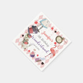 Serviette En Papier Alice au pays des merveilles Anniversaire (Coin)