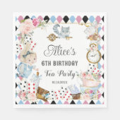 Serviette En Papier Alice au pays des merveilles Anniversaire High Tea (Devant)