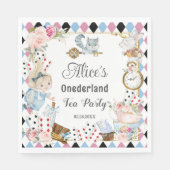 Serviette En Papier Alice au pays des merveilles Anniversaire Tea Part (Devant)