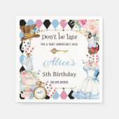 Serviette En Papier Alice au pays des merveilles Anniversaire Tea Part (Devant)