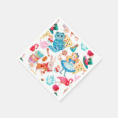 Serviette En Papier Alice au pays des merveilles Aquarelle (Coin)