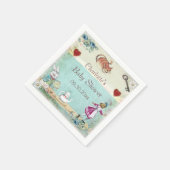 Serviette En Papier Alice au pays des merveilles Baby shower personnal (Coin)