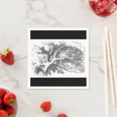 Serviette En Papier Alice au pays des merveilles Cheshire Papier Chat  (En situation)