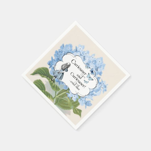 Serviette En Papier Alice au pays des merveilles Curiouser Hydrangea N (Coin)