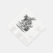 Serviette En Papier alice au pays des merveilles lapin blanc serviette (Coin)