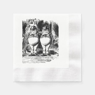 Serviette En Papier alice au pays des merveilles Tweedle Dee et Dum na