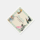 Serviette En Papier Alice dans l'Onederland Mad Tea 1ère fête d'annive (Coin)