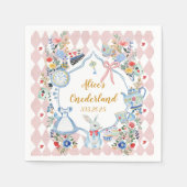 Serviette En Papier Alice dans ONEderland 1er anniversaire Whimsical (Devant)