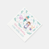 Serviette En Papier Alice dans un désert d'hiver fête d'anniversaire (Coin)