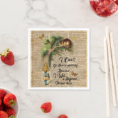 Serviette En Papier Alice et Cheshire (En situation)