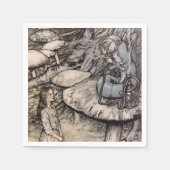 Serviette En Papier Alice et le Caterpillar Wonderland Party Rackham (Devant)