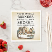 Serviette En Papier Alice In Wonderland - Tea Party - Citation Bonkers (En situation)