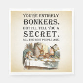 Serviette En Papier Alice In Wonderland - Tea Party - Citation Bonkers (Devant)