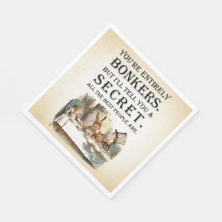 Serviette En Papier Alice In Wonderland - Tea Party - Citation Bonkers