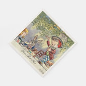 Serviette En Papier Alice In Wonderland Tea Party Modèle (Coin)