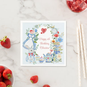 Serviette En Papier Alice lunaire au pays des merveilles