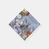 Serviette En Papier Alice nonsense rideau merveilleux - Bleu (Coin)
