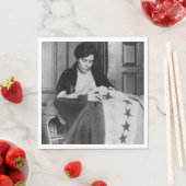 Serviette En Papier Alice Paul, Drapeau du Suffrage, années 1910 (En situation)