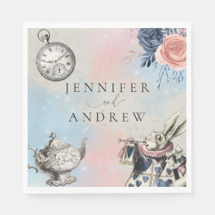 Serviette En Papier Alice vintage au pays des merveilles