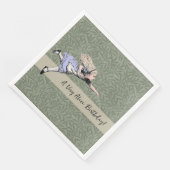 Serviette En Papier Alice volante au pays des merveilles (Coin)