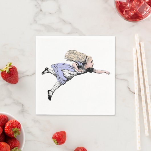 Serviette En Papier Alice volante au pays des merveilles (En situation)