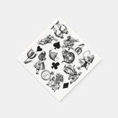 Serviette En Papier Alice White Rabbit Wonderland Classic (Coin)