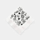 Serviette En Papier Alice White Rabbit Wonderland Classic (Coin)