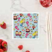 Serviette En Papier Alice Wonderland Mad Hatter Cat Doodle (En situation)