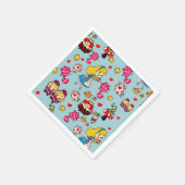 Serviette En Papier Alice Wonderland Mad Hatter Cat Doodle (Coin)