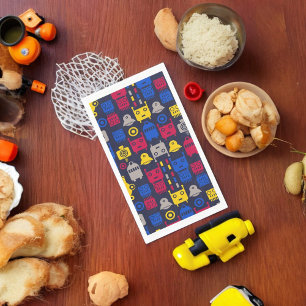 Serviette En Papier Alien Doodle vaisseau et Motif robotique