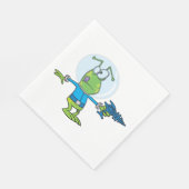 Serviette En Papier Alien drôle avec Ray Gun Sci-Fi Space Invader (Coin)