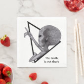 Serviette En Papier Alien gris, la vérité est là (En situation)