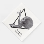 Serviette En Papier Alien gris, la vérité est là (Coin)