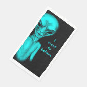 Serviette En Papier Alien, je veux croire (Coin)