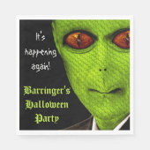 Serviette En Papier Alien Monster Halloween Party Napkin (Devant)