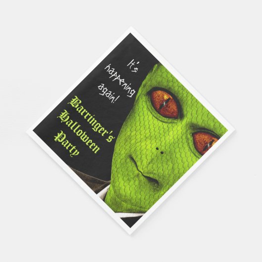 Serviette En Papier Alien Monster Halloween Party Napkin (Coin)