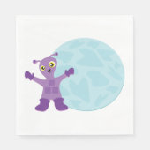 Serviette En Papier Alien pourpre (Devant)