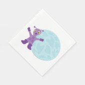 Serviette En Papier Alien pourpre (Coin)