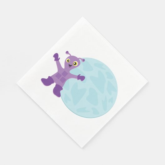 Serviette En Papier Alien pourpre (Coin)