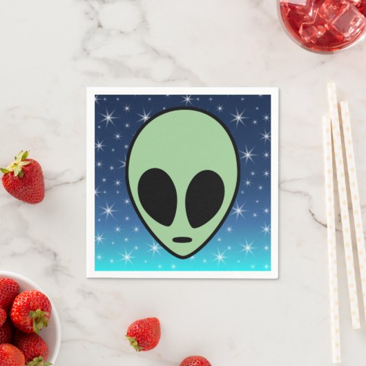 Serviette En Papier Alien vert (En situation)